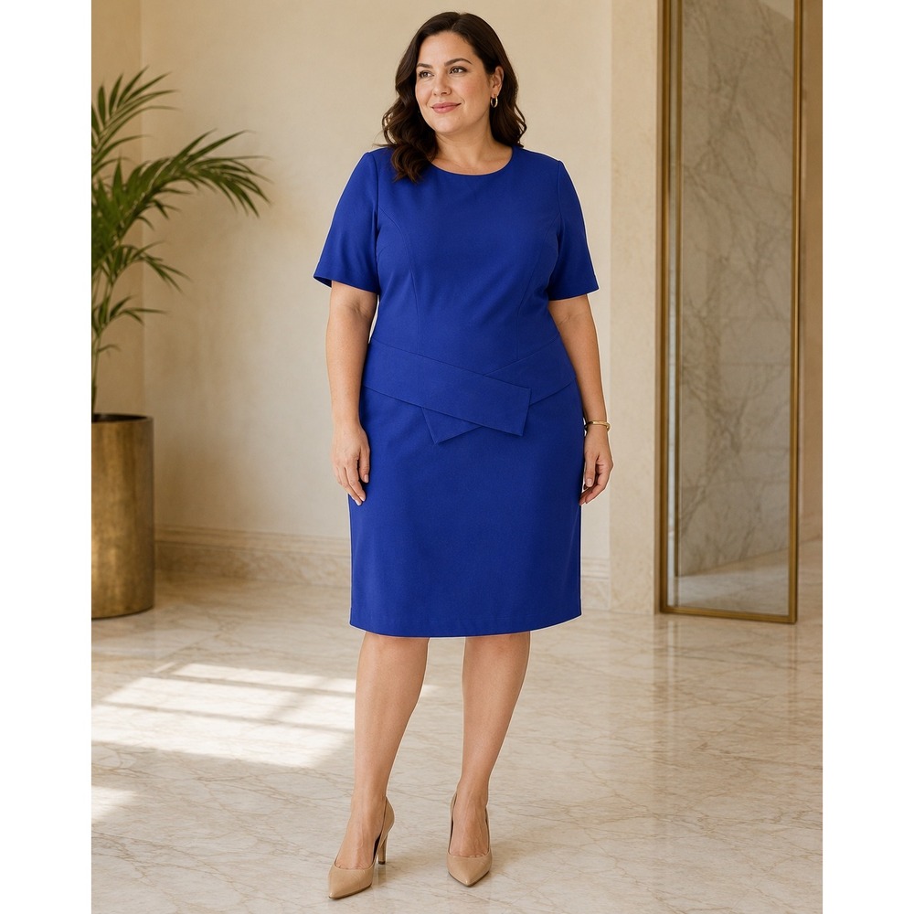 Lafayette 148 Cobalt Blue Sheath Dress Size XL NWT Career Luxury Workwear